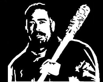 negan black and white