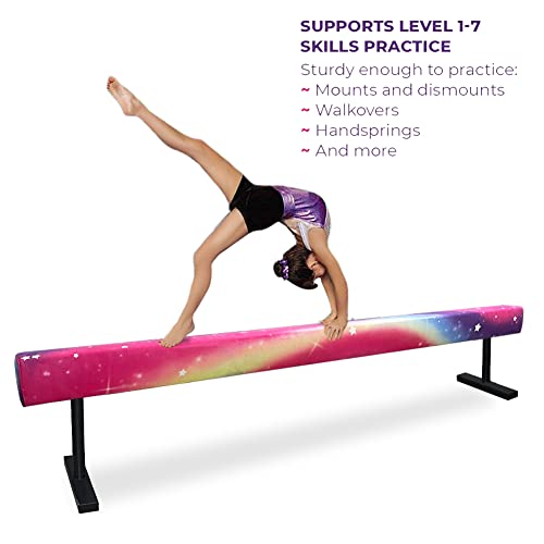 JOYSFIT 7.2ft Gymnastics Balance Beam, High and Low Floor Beam