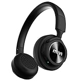 Mivi SAXO Wireless Bluetooth Headphones With Hands Free Mic, Stereo Sound, Thumping Bass (Jet Black)