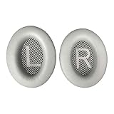Replacement Ear Pads Earpads for Bose QuietComfort 2 15 25 35 Ear Cushion for QC2 QC15 QC25 QC35 AE2 AE2i AE2w SoundTrue SoundLink (QC 35 Only (i and ii) Silver)