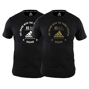 adidas Boxing T-Shirt Men Women Top Gym Training Fitness Workout Adult Tee
