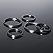Sumind 40 Pieces Flat Key Rings Metal Split Rings Keyrings Keychain Ring for Car Home Keys Attachment, 1 and 1.25 Inch, Black