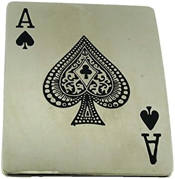 Buckle Rage Adult Mens Ace of Spades Black Skull Goth Belt Buckle Color