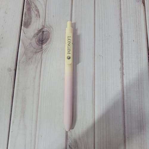 LONGIM Stationery Gradient Pastel Ballpoint Pen - A smooth-writing, push-button ballpoint pen suitable for office work, study, and journaling.