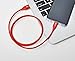 Amazon Basics Double Braided Nylon USB-C to USB-A 2.0 Fast Charging Cable, 3A - 3-Foot, Red