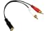 C&E CNE46041 2 x RCA Male, 1 x 3.5mm Stereo Female, Y-Cable 6-Inch Gold Plated Connector