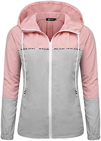 RAGEMALL Women's Waterproof Raincoats Packable Lightweight Windbreaker Active Outdoor Hooded Rain Jacket