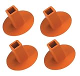 Markwort 4 Pack Ground Receptacle Plugs (Orange)