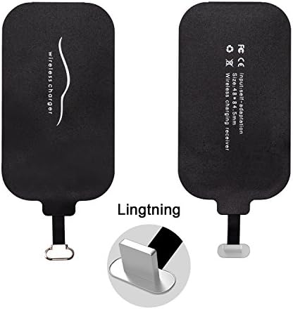 iPhone wireless charge receiver, WABA Qi receiver patch super slim low heat emission module chip for iPhone 7/7plus/6/6s/6plus/6s plus/5/5s (Lightning)