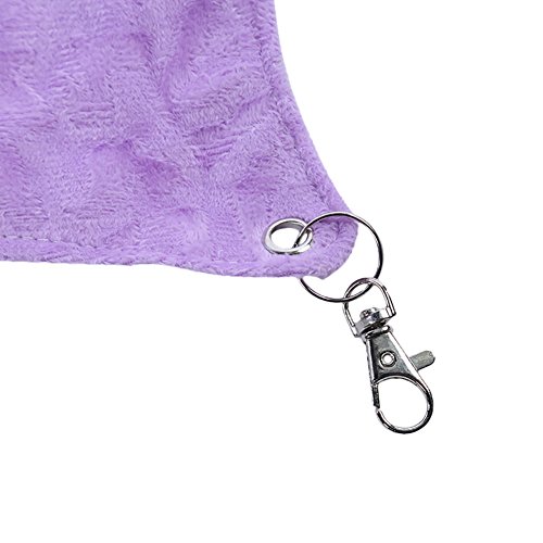 Small Pet Hanging Beds Soft Fleece Hammock with Random Embossing for Hamsters Chinchillas(Random Color) M - Thumbnail 4