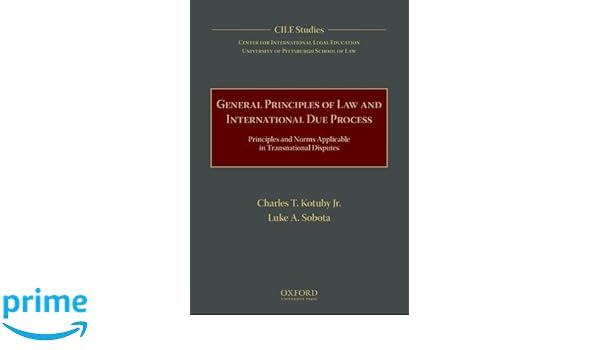 General Principles of Law and International Due Process: Principles and Norms Applicable in Transnat