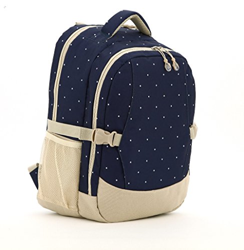 Abonnylv Fashion Cute Diaper Bag Backpack Baby Travel Backpack with Insulated 2 Bottle Pockets (Dark Blue)