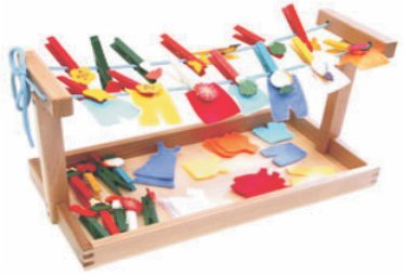 Generic Wood and Coth Jnanamudra Montessori Ple Pigging Stand (Multicolour)