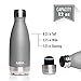 MIRA Stainless Steel Vacuum Insulated Water Bottle | Leak-proof Double Walled Cola Shape Bottle | Keeps Drinks Cold for 24 hours & Hot for 12 hours (Cool Gray, 12 oz (350 ml, 0.37 qt))