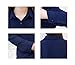 ARJOSA Women's Long/Short Sleeve Button Down Shirts Office Work Business Casual Blouses Tops (Large, A Navy Blue)