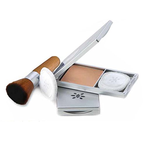Honeybee Gardens Refillable Foundation Powder Compact with Puff