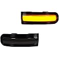 GTINTHEBOX Smoked Sequential Amber LED Side Mirror Blinker Turn Signal Lights For 2015 2016 2017 2018 2019 2020 2021 2022 Jeep Renegade Mirror LED Side Marker Lamp
