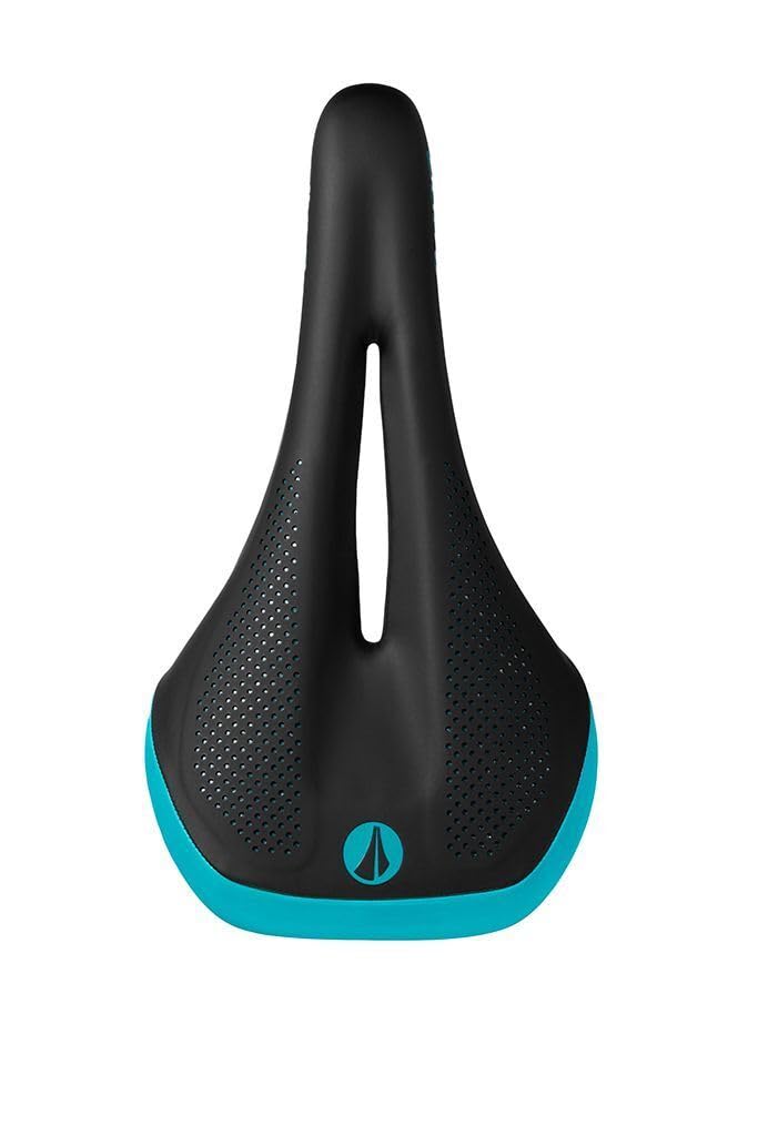 SDG Allure V2 Women’s Bike Saddle – Black/Turquoise | Lightweight Women’s Comfort Cycling Saddle with Cut-Out | Road, MTB, Gravel | EVA Foam & Alloy Rails
