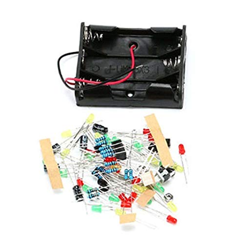 CloverUS 3D Christmas Tree LED DIY Kit Red/Green/Yellow Flash Circuit Parts Electronic Environmentally Friendly Materials