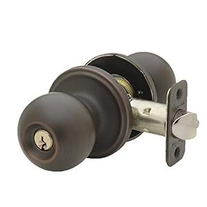 Copper Creek BK2040TB Ball Door Knob, Keyed Entry Function, 1 Pack, in Tuscan Bronze