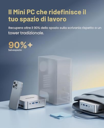 ACEMAGICIAN K1 Mini PC, AMD Ryzen R2544 (Higher Than 3500U/N150/N95, Up to 3.7GHz), 8GB DDR4 256GB SSD Mini Desktop Computer, AMD Radeon Graphics Card, 4K@60Hz Triple Display/Win11 Pro/WiFi 5/BT4.2