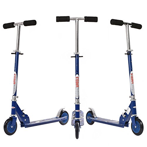 BELEEV Scooters For Kids Ages 3-12 With Light-Up Wheels & Stem & Deck, 2 Wheel Folding Scooter For Girls Boys, 3 Adjustable Height, Non-Slip Pattern Deck, Kick Scooter For Children (Black