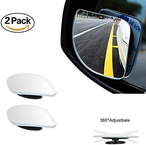 Fan Shaped Blind Spot Mirrors,LTJ 360 ABS HD Ultra Low-Profile Glass Fit Stick-on Design Fit For All Universal Vehicles Car SUV Truck RVs VANs(Pack of 2)(Fan Shaped)