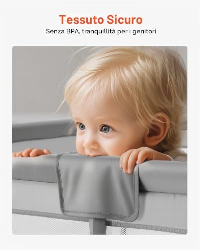 Recinto per Bambini, 2000 x 1785 mm per Neonati, Recinto da Interno Esterno, Centro Attività di Sicurezza Senza Fessure con 50 Palline Oceaniche, Porta con Cerniera e Morbida Rete Traspirante