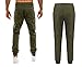 MODCHOK Men's Casual Outdoor Chinos Slim Fit Sweat Pants Sports Jogger Trousers Army Green M