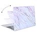 MOSISO Compatible with MacBook 12 inch Case with Retina Display (Model A1534, Release 2017 2016 2015), Plastic Pattern Hard Shell Case & Keyboard Cover & Screen Protector, Pink Marble