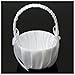 TOOGOO(R) Romantic White Satin Bowknot PEARL Flower Girl Basket Wedding Ceremony Party