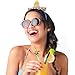 Joyousa Fiesta Party Supplies 28pc Straw Set - Mexican Theme, Cinco de Mayo Party Favors Decorations - Mini Sombrero, Cactus, Taco Cupcake Toppers Décor