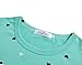 MyFav Big Girls Summer Pajama Set Heart Shape Printed Cute Sleepwear Shorts,Green,14 Years