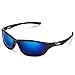 Duduma Polarized Sport Sunglasses for Baseball Fishing Golf Running Cycling Fashion Sunglasses Men Women Tr650 (650matte Black Frame, Blue Lens)