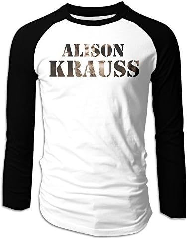 ARTCGH Alison Krauss Men's Long Sleeve Raglan Tshirt Black S