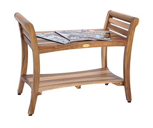 EcoDecors Symmetry Shower Bench, Natural - Thumbnail 5