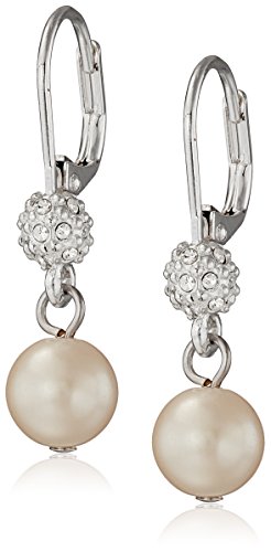 Carolee "Pearl and Crystal Basics" Simulated Pearl Drop Earrings