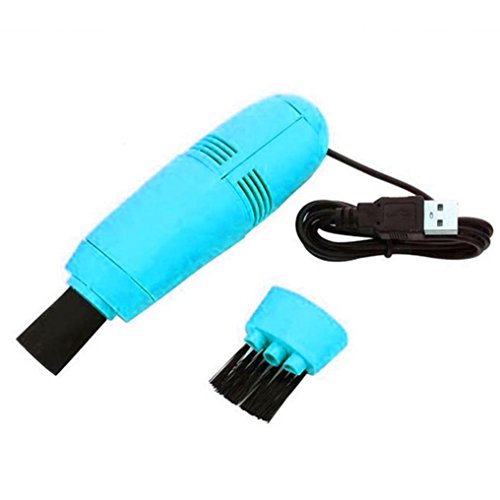 YJYDADA Mini Computer Vacuum USB Keyboard Cleaner PC Laptop Brush Dust Cleaning Kit (Sky Blue)