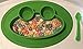 Round Silicone Frog Suction Placemat for Children, Kids, Toddlers, Babies Highchair Feeding Tray or Kitchen Dining Table with Built in Plate and Bowl, Comes with Travel Bag by Salbree, Green
