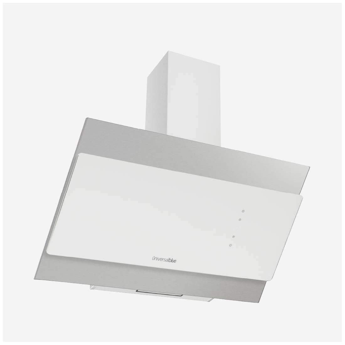 UNIVERSALBLUE-Campana-Inclinada-Cristal-Inox-Blanco-Campana-Extractora-90-cm