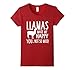 Women's Llamas Make Me Happy You Not So Much Llamas T-Shirt Small Cranberry