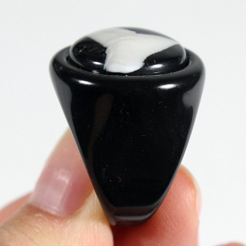 REALBUG Shark Tooth Black Ring Size