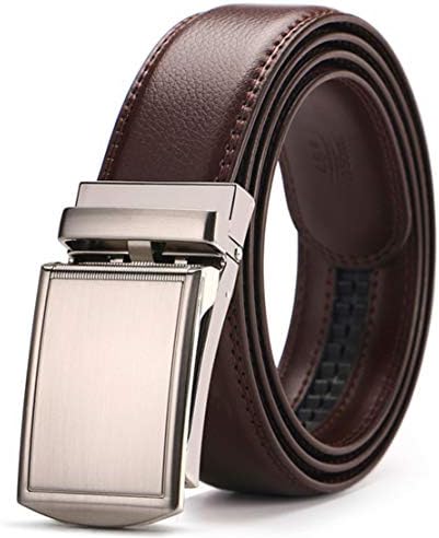 Men's Belt,West Leathers Slide Ratchet Belt for Men with Genuine Leather 1 3/8,Trim to Fit