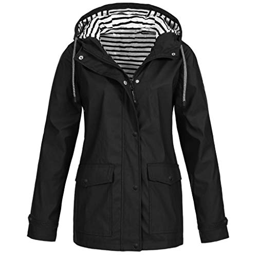 Women's Waterproof Rain Jacket Plus Size Lightweight Hooded