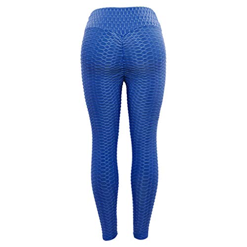 NUWFOR Women Fashion Casual Sports Yoga Workout Gym Fitness Exercise Athletic Pants(Blue,L US Waist :26.8-30.0")