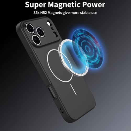 UPLAI Magnético Funda para Xiaomi Redmi Note 15 Pro 5G, Ultra Delgado Sedoso Silicona Líquida Antigolpes Carcasa con Protección Cámara, Premium Suave TPU Estuche Caso. Negro