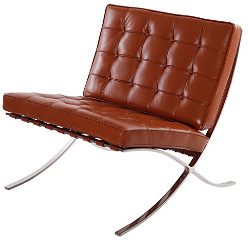 MLF Premium Version Barcelona Chair, Aniline Leather, Resistance to Chipping