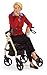 Comodità Prima Rolling Walker, Wheeled Rollator with Extra Wide Seat and Brakes for Adults and Seniors, Easy Folding, Metallic Champagne