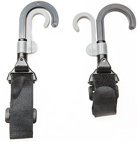 Nemocare Stroller Multi Purpose Hooks,360 Degree Swiveling 2 Pack of Multi Purpose Hooks Hanger for Baby Diaper Bags, Groceries, Clothing, Purse