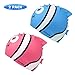 Kids Swim Cap 2 Pack, Fun Silicone Swim Caps for Boys and Girls, Fit for Children 3-12
